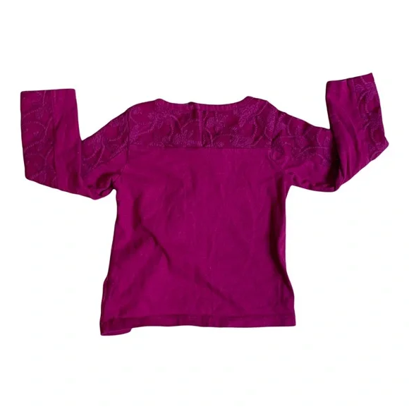 baby Gap Burgundy Crewneck Long Sleeved Shirt Toddler Girl Size 3 - Picture 2 of 11